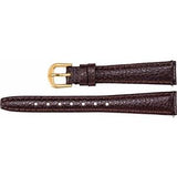 10 mm Long Brown Textured Calf Semi-Padded Watch Band