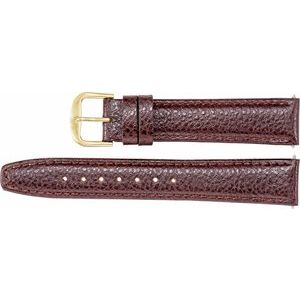 17 mm Regular Brown Leather Textured Calf Semi-Padded Watch Band