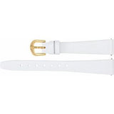 10 mm Long White Calf Flat Watch Band