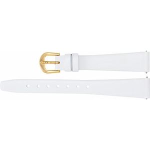 10 mm Long White Calf Flat Watch Band