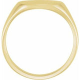 18K Yellow 12x9 mm Oval Signet Ring