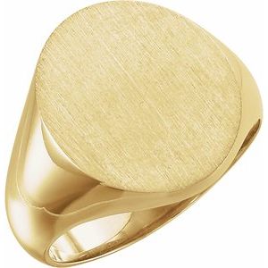 10K Yellow Oval Signet Ring