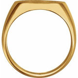 10K Yellow Oval Signet Ring