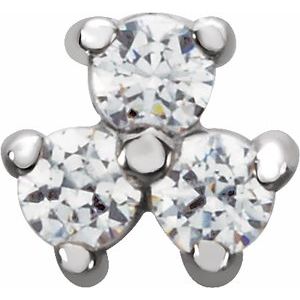14K White 1/10 CTW Natural Diamond Trim