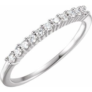 Platinum 1/5 CTW Natural Diamond Anniversary Band