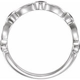 14K White Natural Blue Sapphire & 1/6 CTW Natural Diamond Ring