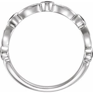 14K White Natural Blue Sapphire & 1/6 CTW Natural Diamond Ring