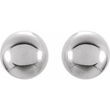 14K White 4 mm Ball Stud Earrings