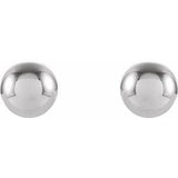 14K White 3 mm Ball Stud Earrings