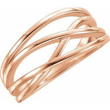 14K Rose Criss-Cross Ring