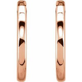 14K Rose Hinged 34 mm Hoop Earrings