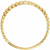 14K Yellow Stackable Bead Ring