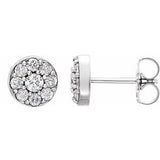 Platinum 3/8 CTW Natural Diamond Earrings