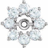 14K White 3/4 CTW Natural Diamond Earring Jackets