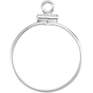 Sterling Silver Coin Frame Dangle for 19x1.5 mm Coin