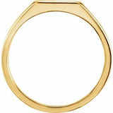 14K Yellow 12x10 mm Rectangle Signet Ring