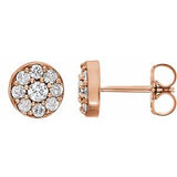 14K Rose 3/8 CTW Natural Diamond Earrings
