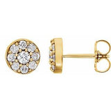 14K Yellow 3/8 CTW Natural Diamond Earrings