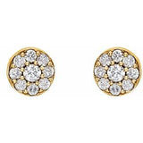 14K Yellow 3/8 CTW Natural Diamond Earrings