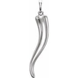 Platinum Italian Horn Pendant