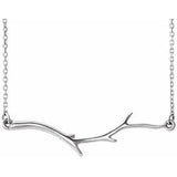 Platinum Branch Bar 16-18" Necklace