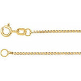 14K Yellow 1.2 mm Box 16" Chain