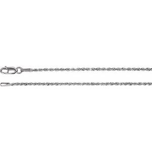 Sterling Silver 1.6 mm Diamond-Cut Rope 24" Chain