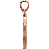 14K Rose 1/5 CTW Natural Diamond Engravable 16-18" Necklace