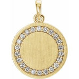 14K Yellow 1/5 CTW Natural Diamond Engravable 16-18" Necklace