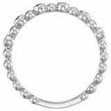 Platinum Natural Blue Sapphire Stackable Ring