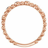 14K Rose Natural Blue Sapphire Stackable Ring