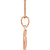 14K Rose .01 CT Natural Diamond Star 16-18" Necklace