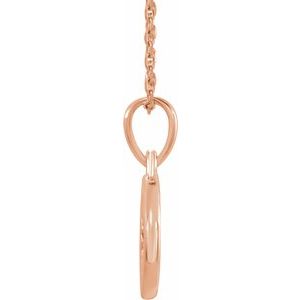 14K Rose .01 CT Natural Diamond Star 16-18" Necklace