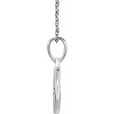 Platinum .01 CT Natural Diamond Star 16-18" Necklace
