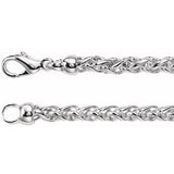 Sterling Silver 4 mm Wheat 18" Chain