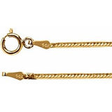 14K Yellow 1.5 mm Flexible Herringbone 20" Chain
