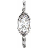 14K White .03 CTW Natural Diamond Link
