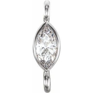 14K White .03 CTW Natural Diamond Link