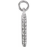 Sterling Silver Engravable Beaded Disc Charm/Pendant