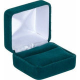 Veltex® Teal Double Ring/Cuff Link Box