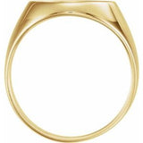 14K Yellow Coin Frame Bezel Ring Mounting for 13 mm Coin