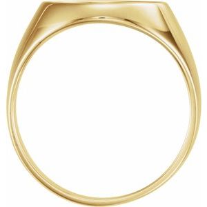 14K Yellow Coin Frame Bezel Ring Mounting for 13 mm Coin