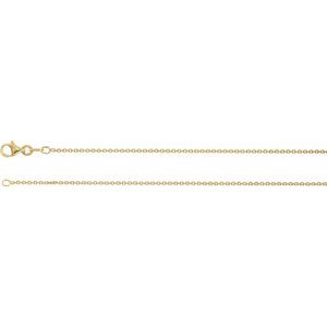 18K Yellow Gold-Plated Sterling Silver 1.4 mm Cable 18" Chain