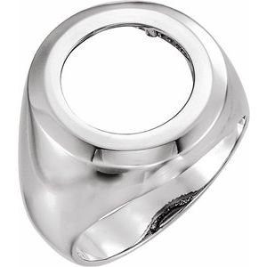 Sterling Silver Coin Frame Bezel Ring Mounting for 13.9 mm Coin
