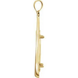 14K Yellow Coin Frame Bezel Pendant Mounting for 27x2.2 mm Coin