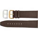 24 mm Regular Brown Leather Flat Calf Watch Band