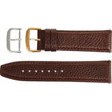 24 mm Regular Brown Leather Textured Calf Semi-Padded Watch Band