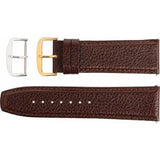26 mm Regular Brown Leather Textured Calf Semi-Padded Watch Band