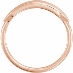 14K Rose 19.7x5 mm Geometric Signet Ring