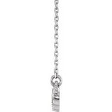 Platinum  1/3 CTW Natural Diamond Bezel-Set 16-18" Necklace